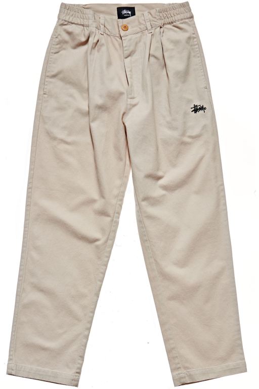 Stussy Womens Colfax High-Waisted Pants White - INVJX4160